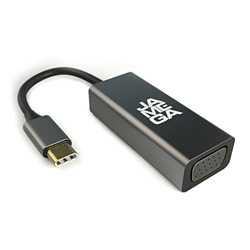 JAMEGA – USB C auf VGA Adapter | USB 3.1 Typ C zu VGA Konverter 1080P@60Hz kompatibel mit Surface Book 2, Samsung Galaxy S10/S9/S8, Huawei Mate 20, P30/P20 pro von JAMEGA