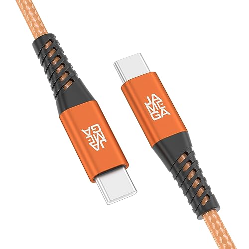 JAMEGA - USB Typ C Kabel Orange 0,5m | Ladekabel und Datenkabel Fast Charge Sync USB C Stecker Kompatibel Mit iPhone 15 Pro Max, iPad Pro Air, Samsung, Macbook, Tablets, Huawei uvm. von JAMEGA