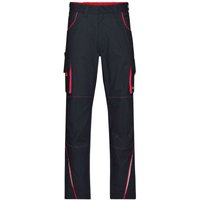 James & Nicholson Funktionelle Arbeitshose JN847 Gr. 26 carbon/red von JAMES & NICHOLSON