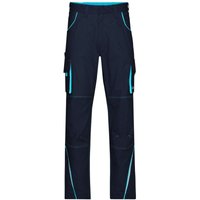 James & Nicholson Funktionelle Arbeitshose JN847 Gr. 42 navy/turquoise von JAMES & NICHOLSON