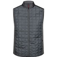 James & Nicholson Weste Materialmix Herren JN740 Gr. 3XL grey-melange/anthracite-melange von JAMES & NICHOLSON