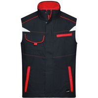 James&nicholson - Funktionelle Weste im sportlichen Look JN850 Gr. m carbon/red von JAMES & NICHOLSON