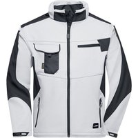 James&nicholson - Professionelle Softshelljacke JN844 Gr. 5XL white/carbon von JAMES & NICHOLSON