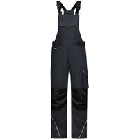 James&nicholson - funktionelle Latzhose JN879 Gr. 28 carbon von JAMES & NICHOLSON