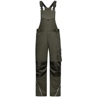 James&nicholson - funktionelle Latzhose JN879 Gr. 98 olive von JAMES & NICHOLSON