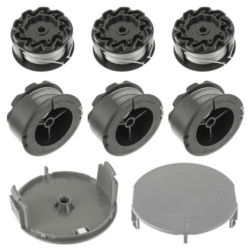 JAMHER F016800570 Rasentrimmer Fadenspule mit BOSCH UniversalGrassCut 18 18-26 18-260, Austauschbar mit F016800570 Ersatzspule(6 Fadenspulen, 2 Trimmerabdeckung) von JAMHER