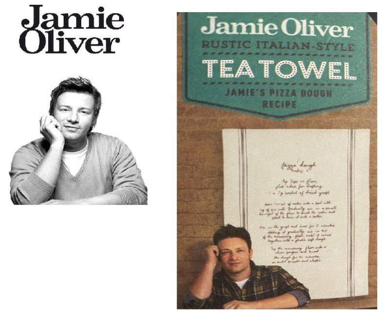 JAMIE OLIVER Geschirrtuch Jamie Oliver Geschirrtuch Rustic Italian Rezepte Pizza 556958 von JAMIE OLIVER