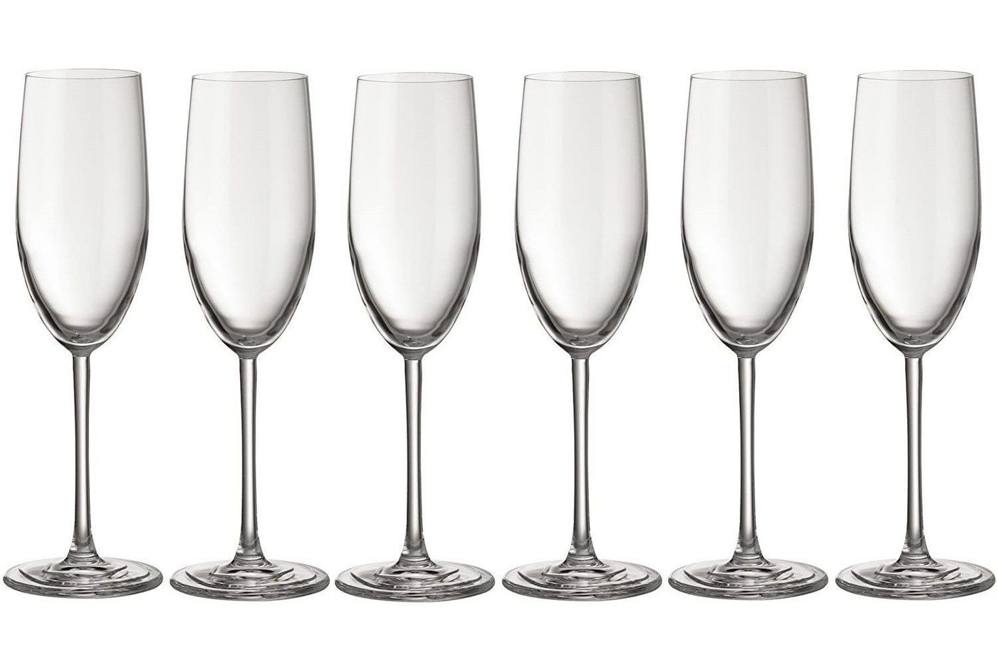 JAMIE OLIVER Gläser-Set 6er Set Kristall Champagnergläser 250ml stoßfest Champagnerglas Glas, robust und langlebiges Material, Jamie Oliver Champagner Sektglas Prosecco Schaumweinglas Champagne von JAMIE OLIVER