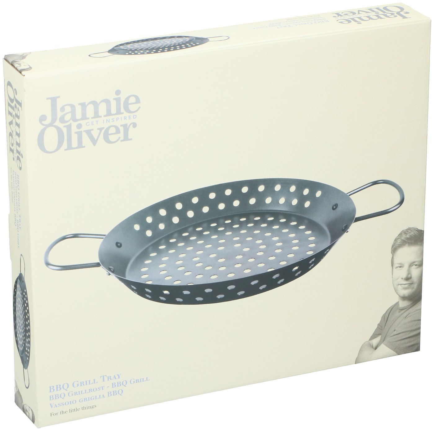 JAMIE OLIVER Grillpfanne Jamie Oliver Grill Grillrost Lochpfanne Maronen 30cm Grillpfanne, Stahl (1-tlg), 30cm von JAMIE OLIVER