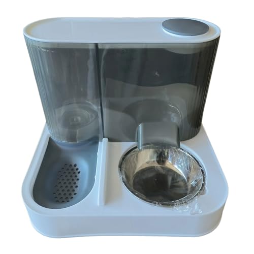 Futterstation für Hunde, auslaufsicher, Wasserbrunnen, abnehmbar, rutschfeste Unterseite, abnehmbares Doppel-Katzen-Geschirr-Set von JAMNGHB