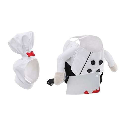 Kreatives Kochkostüm für Haustiere, Katzen, Hunde, atmungsaktives Polyester, für Cosplay, für Halloween-Partys, Partys von JAMNGHB