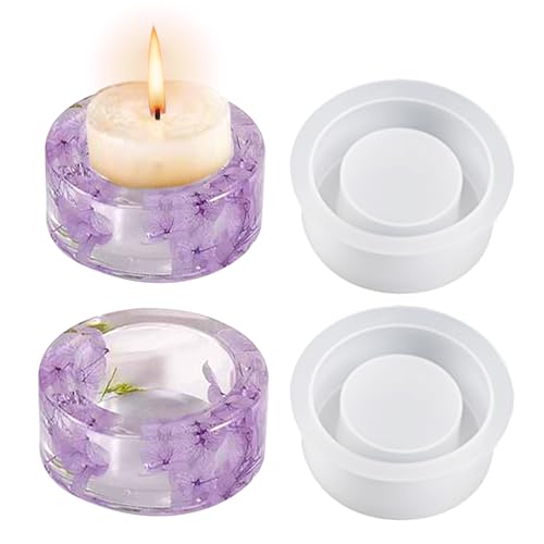 JAMSSOW 2 Stück Silikonform Kerzenhalter,DIY Kerzenformen,Einzelnes Löchern Kerzenhalter Gießform,Harz Epoxid Gießform Kerzenhalter,für Aromatherapie Wohndekoration Kunst Dekoration JAMSSOW 2 Stück Silikonform Kerzenhalter,DIY Kerzenformen,Einzelnes Löchern Kerzenhalter Gießform,Harz Epoxid Gießform Kerzenhalter,für Aromatherapie Wohndekoration Kunst Dekoration von JAMSSOW