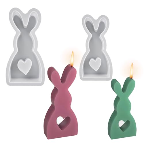 JAMSSOW 2 Stücke Ostern Kaninchen Silikonformen Gießformen,3D Hasen Kerzenformen,3D Kaninchen Gießform Ostern,Kerzenformen Zum Gießen,DIY Silikonform Kerzen für Seife, Kerzen JAMSSOW 2 Stücke Ostern Kaninchen Silikonformen Gießformen,3D Hasen Kerzenformen,3D Kaninchen Gießform Ostern,Kerzenformen Zum Gießen,DIY Silikonform Kerzen für Seife, Kerzen von JAMSSOW