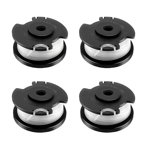 JAMSSOW 4 Stück Ersatzfadenspule GE-CT 18/28 Li, Ø 1,6mm, 4,9m Länge, passend für Einhell Akku-Rasentrimmer GE-CT 18/28 Li, GE-CT 18/28 Li TC und GE-CT 18/260 Li (4 Spule) von JAMSSOW