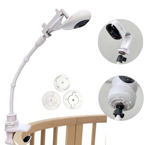 JAMUILS Babyphone Halterung Bett, Flexible Twist Video Baby Monitor Halter, Kompatibel mit GHB Hellobaby Vtech TAPO(mit Stativkopf und Adapter) von JAMUILS