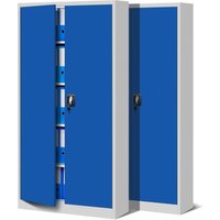 2er Set Aktenschrank C001 Metallschrank Stahlschrank Werkzeugschrank Büroschrank Lagerschrank Universalschrank Pulverbeschichtung Flügeltüren 185 cm von JAN NOWAK