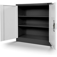 Jan Nowak - C001B kleiner Aktenschrank abschließbar Büroschrank Metallschrank Wertfachschrank 92,5 cm x 90 cm x 40 cm Anthrazit - weiß Jan Nowak - C001B kleiner Aktenschrank abschließbar Büroschrank Metallschrank Wertfachschrank 92,5 cm x 90 cm x 40 cm Anthrazit - weiß von JAN NOWAK