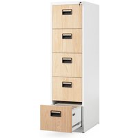Hängeregistraturschrank V005 Hängemappenschrank Hängeregisterschrank Aktenschrank mit 5 Schubladen Pulverbeschichtung Stahlblech 162 cm x 46 cm x 62 von JAN NOWAK