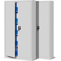 2er Set Aktenschrank C001 Metallschrank Stahlschrank Werkzeugschrank Büroschrank Lagerschrank Universalschrank Pulverbeschichtung Flügeltüren 185 cm von JAN NOWAK
