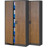 2er Set Aktenschrank C001H Büroschrank Metallschrank Stahlschrank Werkzeugschrank Stahlblech Pulverbeschichtet Flügeltürschrank Abschließbar 195 cm x von JAN NOWAK