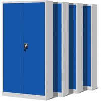 4er Set Aktenschrank C001H Büroschrank Metallschrank Stahlschrank Werkzeugschrank Stahlblech Pulverbeschichtet Flügeltürschrank Abschließbar 195 cm x von JAN NOWAK
