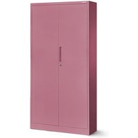 Aktenschrank C001 Büroschrank Metallschrank Aufbewahrungsschrank 4 verstellbare Fachböden Pulverbeschichtet Abschließbar 185 cm x 90 cm x 40 cm (Rosa) von JAN NOWAK