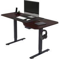 Computertisch elektrisch höhenverstellbar Schreibtisch Bürotisch ergonomisch mit Touchscreen Memoryfunktion Kopfhörerhaken Getränkehalter 160 x 75 cm von JAN NOWAK