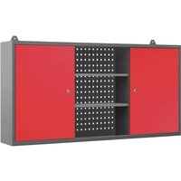 Jan Nowak Hängeschrank Werkzeugschrank Werkstattschrank Metallschrank Lochwand 2 verstellbare Fachböden 2 Fächer 120 cm x 60 cm x 20 cm von JAN NOWAK