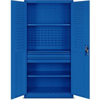 TC02AM Werkzeugschrank Stahlschrank Werkstattschrank Schubladenschrank Flügeltüren 3 Fachböden 185 cm x 92 cm x 50 cm pulverbeschichtet Blau - Jan von JAN NOWAK