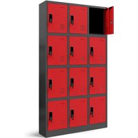 Jan Nowak Wertfachschrank 3B4A Fächerschrank Schließfachschrank mit 12 Fächern Metallspind Umkleideschrank Stahlblech Pulverbeschichtung Farbwahl Jan Nowak Wertfachschrank 3B4A Fächerschrank Schließfachschrank mit 12 Fächern Metallspind Umkleideschrank Stahlblech Pulverbeschichtung Farbwahl von JAN NOWAK