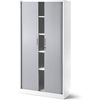 Spint T-001 Metallschrank Schließfachschrank Fächerschrank Wertfachschrank Aktenschrank mit Rolladentür 185 cm x 90 cm x 45 cm Weiß - Grau - Jan Nowak von JAN NOWAK