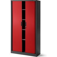 Jan Nowak - Spint T-001 Schließfachschrank Fächerschrank Wertfachschrank Aktenschrank mit Rolladentür 185 cm x 90 cm x 45 cm Anthrazit - Rot von JAN NOWAK