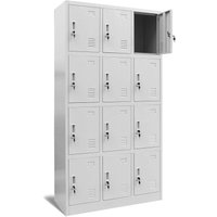 Wertfachschrank 3B4A Fächerschrank Schließfachschrank mit 12 Fächern Metallspind Umkleideschrank Stahlblech Pulverbeschichtung Farbwahl 185 cm x 90 Wertfachschrank 3B4A Fächerschrank Schließfachschrank mit 12 Fächern Metallspind Umkleideschrank Stahlblech Pulverbeschichtung Farbwahl 185 cm x 90 von JAN NOWAK