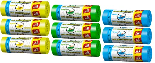 JAN NIEZBĘDNY Müllsäcke, zur Mülltrennung, einfach zu verpacken/Für Zuhause/Fürs Büro/Für die Arbeit/Für die Produktion/Metalle/Enge Bindung/Dicke Folie/Reißfest/ 35l/ 20 Stück - 1 Rolle/Grün JAN NIEZBĘDNY Müllsäcke, zur Mülltrennung, einfach zu verpacken/Für Zuhause/Fürs Büro/Für die Arbeit/Für die Produktion/Metalle/Enge Bindung/Dicke Folie/Reißfest/ 35l/ 20 Stück - 1 Rolle/Grün von JAN Niezbędny