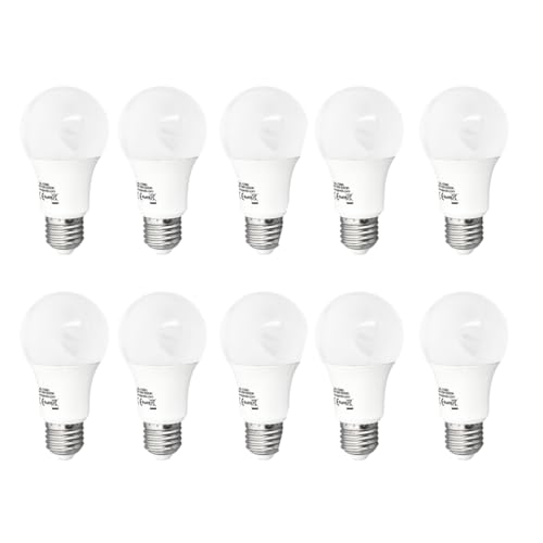 JANDEI - 10 x E27 A60 LED-Glühbirne mit 10 W, entspricht 80 W, Kaltweiß 6000 K, 330º-Öffnung für Deckenlampen, Beleuchtungssysteme, dekorative Wandlampen, Nachttischlampen... JANDEI - 10 x E27 A60 LED-Glühbirne mit 10 W, entspricht 80 W, Kaltweiß 6000 K, 330º-Öffnung für Deckenlampen, Beleuchtungssysteme, dekorative Wandlampen, Nachttischlampen... von JANDEI