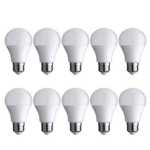 JANDEI - 10 x E27 Neutralweiß 4200 K A60 LED-Lampen, 10 W Äquivalent 80 W 330º Öffnung für Deckenlampen, Beleuchtungssysteme, dekorative Wandlampen von JANDEI