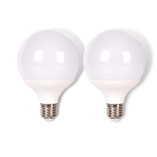 JANDEI - 3 x LED Glühbirnen, G95 E27 Gewinde, 15W (100W Äquivalent) 3000K weißes Licht, 1700 Lumen von JANDEI