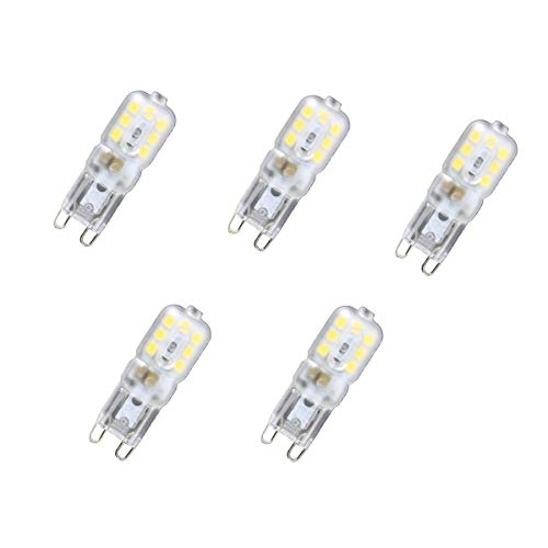 JANDEI - 5 x LED-Leuchtmittel G9, 2,5W, Weiß, 3000K/4000K, natürliches Blister, nicht dimmbar, Omnidirektional, Beleuchtung für Zuhause, dekorative Lampen, Tischlampen (3000K) von JANDEI