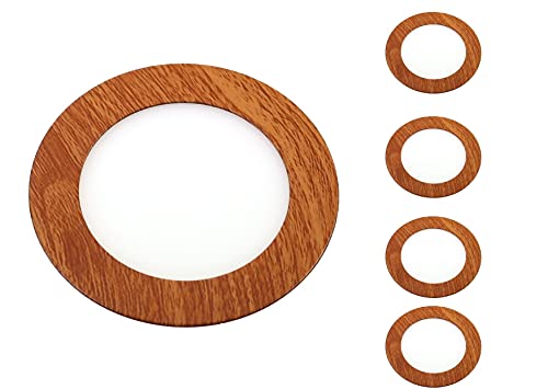 JANDEI -- 5er-Pack Led Downlight -Holzausführung -6W 6000ºK -105 mm- 480 Lumen - Runder Einbau Extra Flach 1.3cm Tiefe- Inklusive Treiber JANDEI -- 5er-Pack Led Downlight -Holzausführung -6W 6000ºK -105 mm- 480 Lumen - Runder Einbau Extra Flach 1.3cm Tiefe- Inklusive Treiber von JANDEI