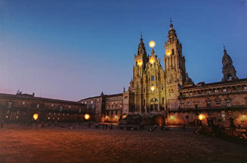 JANDEI - Dekoratives Bild mit LEDs (verschiedenen Bilder) (Kathedrale von Santiago de Compostela 60x40 cm) von JANDEI