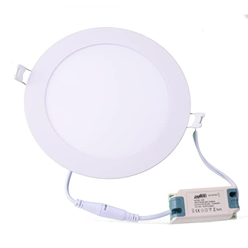 JANDEI - LED-Downlight Rundes extraflaches Panel. Beleuchtung 12W, 6000K, Kaltweiß von JANDEI