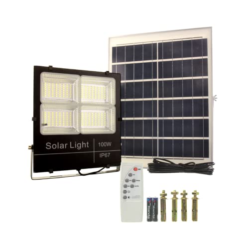 JANDEI - LED-Projektor Solar 1300 Lumen, 100 W separater Lithium-Akku 224 LEDs von JANDEI