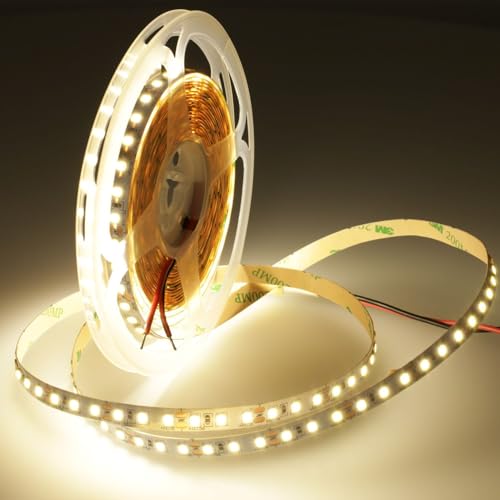 JANDEI – 12-V-LED-Streifen für den Innenbereich, IP20, Neutralweiß 4200 K, 600 SMD2835-LEDs, Dekorative Beleuchtung für Schlafzimmer, Küche, Wohnzimmer und Möbel (ohne Netzteil) – 5 m von JANDEI