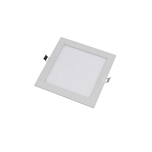 JANDEI - Quadratische und einbaufertige Downlight LED. Weiß. (4200K, 12W). Deckenleuchte, Deckenbeleuchtung, Deckenleuchte Panel, Deckeneinbauleuchte von JANDEI