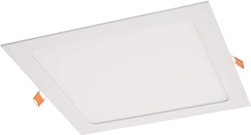 JANDEI Quadratische und einbaufertige Downlight LED. Weiß. (4200K, 18W). Deckenleuchte, Deckenbeleuchtung, Deckenleuchte Panel, Deckeneinbauleuchte von JANDEI