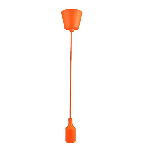 Jandei - Hängeleuchte Pendelleuchte Lampe, Höhenverstellbar Maximal 90cm. Silikonsockel mit E27 Lampefassung. Wohnzimmerdekoration, Zimmer, Schlafzimmer, Geschäftsräume. Farbe Orange von JANDEI