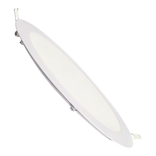 JANDEI - Pack 1 x LED-Einbau-Downlights, 18W, 1440 Lumen, Runde Form, Einbauloch Ø 200- Ø 205 mm, Extraflach 13 mm Tiefe, Lichtfarbe Neutralweiß 4200K, Inklusive Transformator von JANDEI