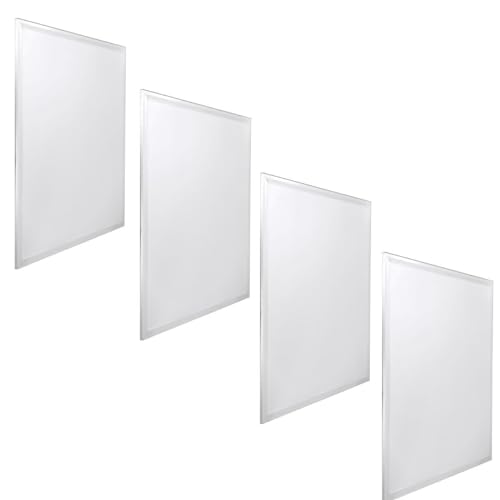 Jandei LED-Deckenleuchte, 59,5 x 59,5 cm, 48 W, 3900 Lumen, Weiß, 4er-Pack (Warmweiß 3000 K) von JANDEI