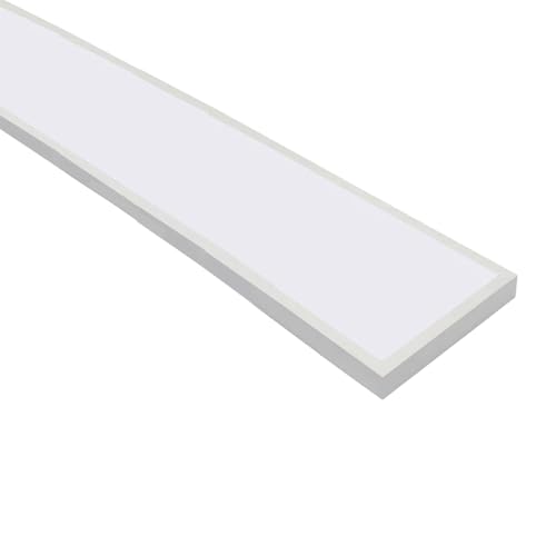JANDEI - LED-Deckenpaneelen Mit Hintergrundbeleuchtung, 120 x 30 cm, Leistung 60 W, 5000 Lumen, Weißer Rahmen, Treiber Enthalten … (Neutrales Weiß 4200K) von JANDEI