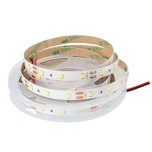 JANDEI - LED-Streifen 5 Meter 12V nicht wasserdicht, warmes Licht 3000K, 300 LEDs, SMD 2835, Lichtstreifen für Decke, Möbel, Zimmer, Vitrinen (Netzteil nicht enthalten) von JANDEI